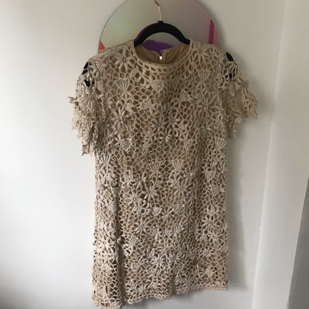 Vintage Ivory Lace Sheath Dress